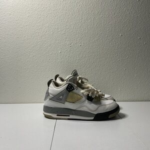 Jordan Kids White, Gray, and Black Retro Sneakers